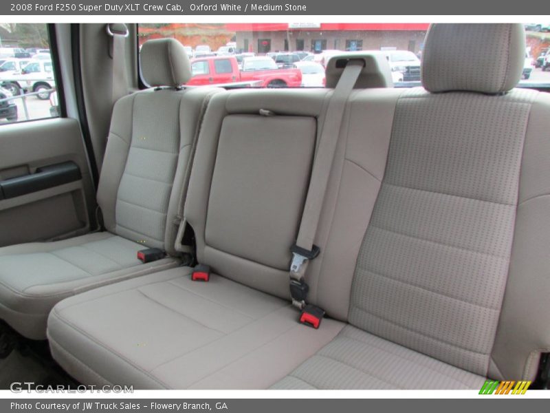 Oxford White / Medium Stone 2008 Ford F250 Super Duty XLT Crew Cab