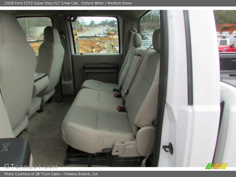 Oxford White / Medium Stone 2008 Ford F250 Super Duty XLT Crew Cab