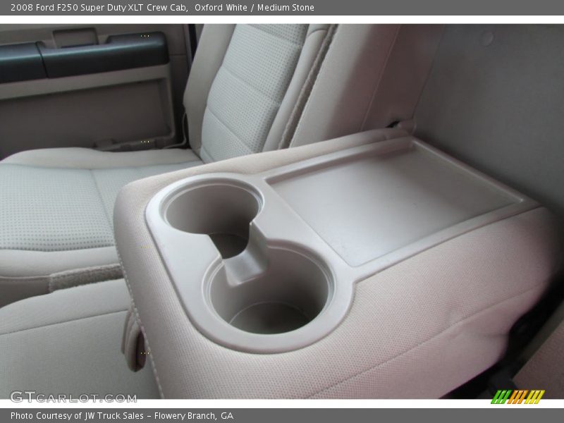 Oxford White / Medium Stone 2008 Ford F250 Super Duty XLT Crew Cab