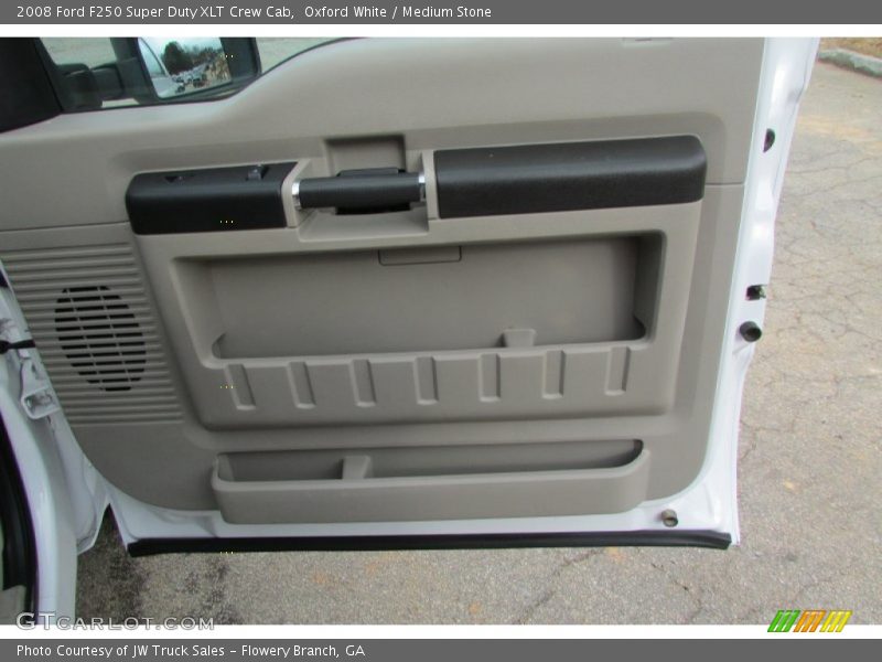Oxford White / Medium Stone 2008 Ford F250 Super Duty XLT Crew Cab