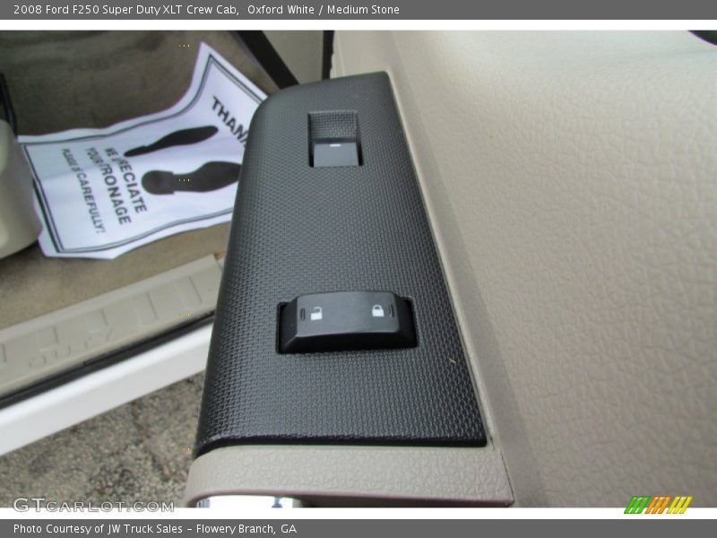 Oxford White / Medium Stone 2008 Ford F250 Super Duty XLT Crew Cab