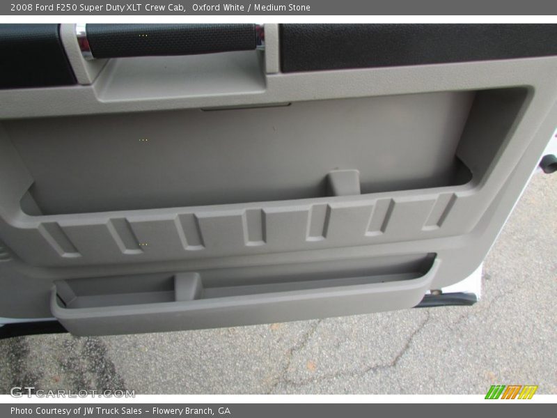 Oxford White / Medium Stone 2008 Ford F250 Super Duty XLT Crew Cab