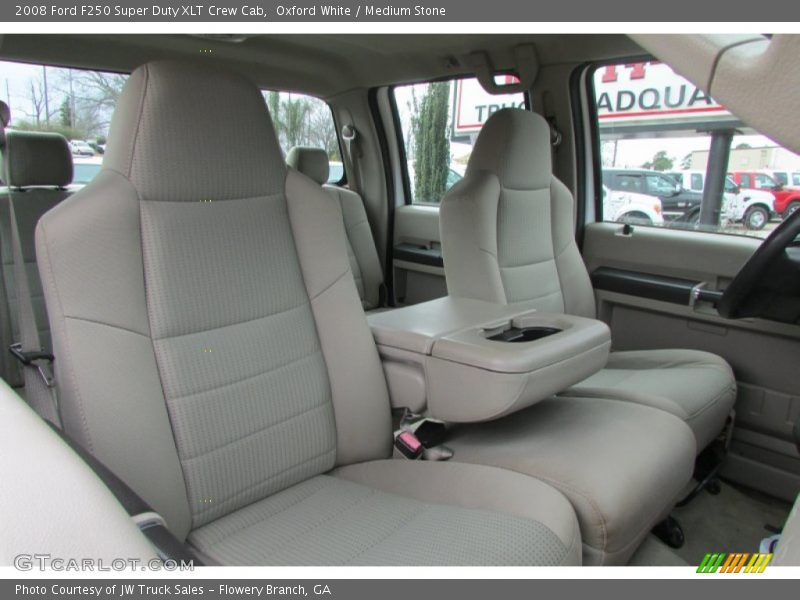 Oxford White / Medium Stone 2008 Ford F250 Super Duty XLT Crew Cab