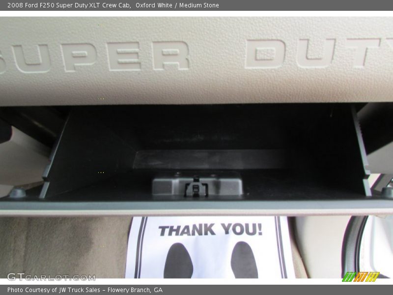 Oxford White / Medium Stone 2008 Ford F250 Super Duty XLT Crew Cab