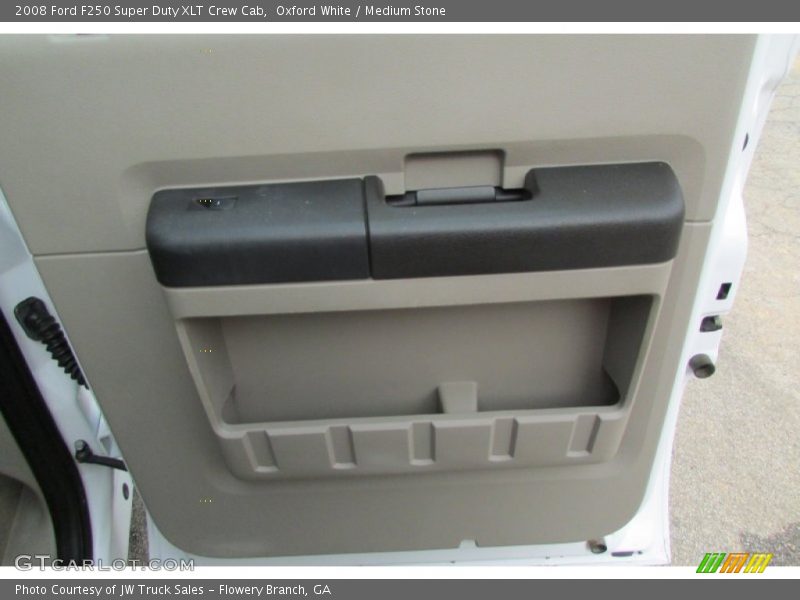 Oxford White / Medium Stone 2008 Ford F250 Super Duty XLT Crew Cab