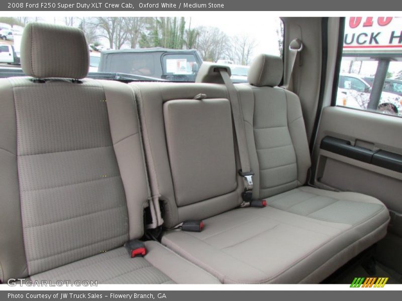 Oxford White / Medium Stone 2008 Ford F250 Super Duty XLT Crew Cab