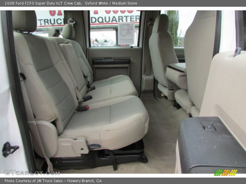 Oxford White / Medium Stone 2008 Ford F250 Super Duty XLT Crew Cab