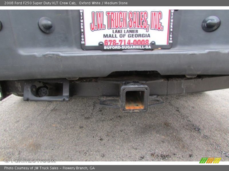 Oxford White / Medium Stone 2008 Ford F250 Super Duty XLT Crew Cab