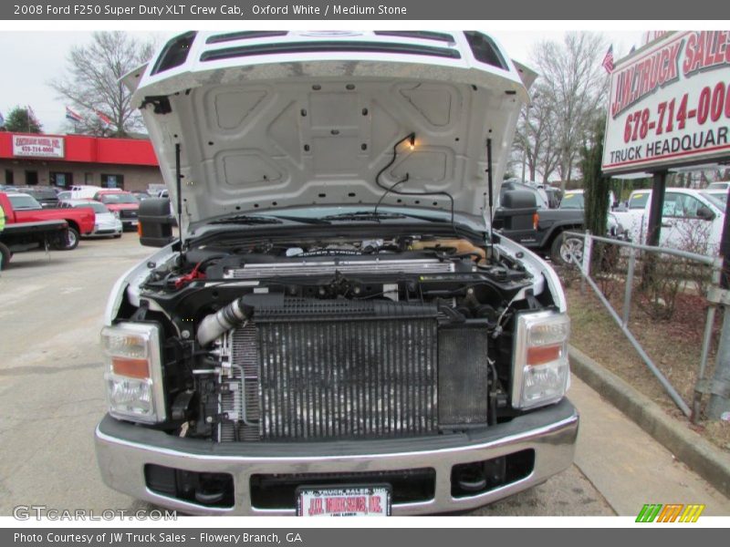Oxford White / Medium Stone 2008 Ford F250 Super Duty XLT Crew Cab