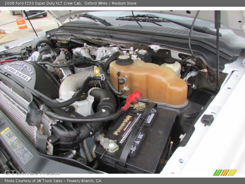 Oxford White / Medium Stone 2008 Ford F250 Super Duty XLT Crew Cab