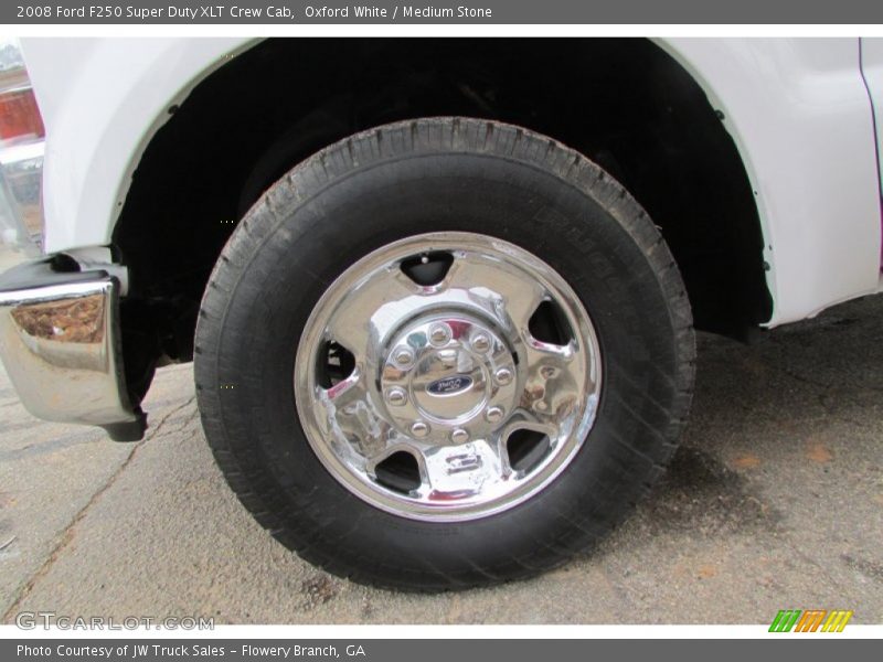 Oxford White / Medium Stone 2008 Ford F250 Super Duty XLT Crew Cab