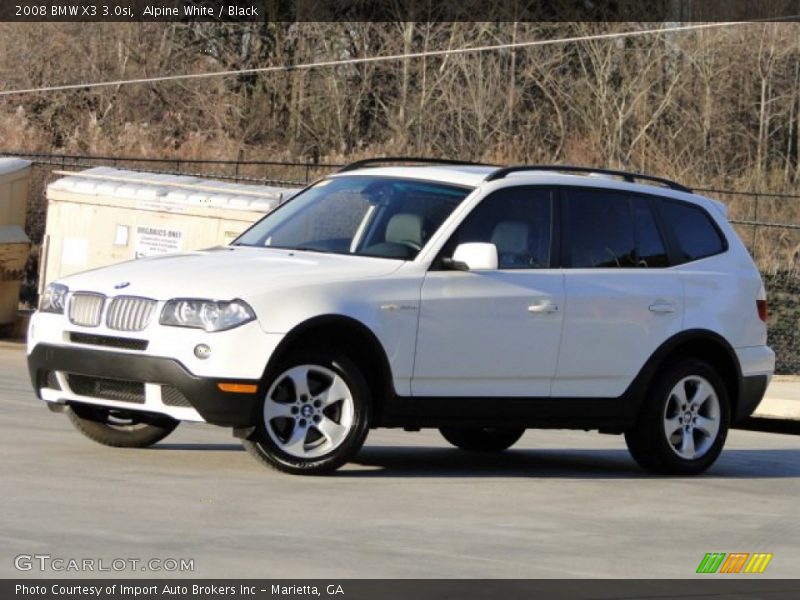 Alpine White / Black 2008 BMW X3 3.0si
