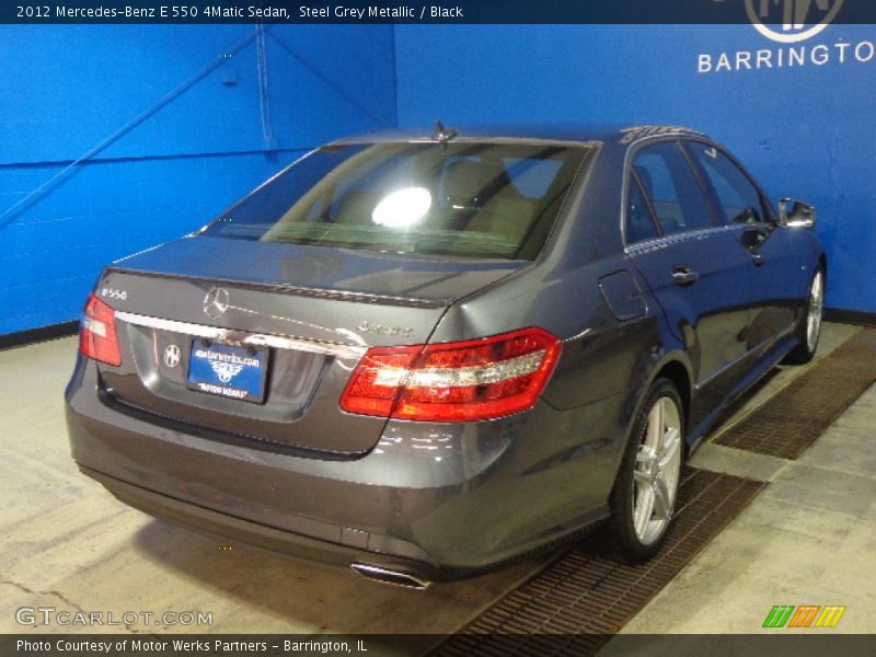 Steel Grey Metallic / Black 2012 Mercedes-Benz E 550 4Matic Sedan