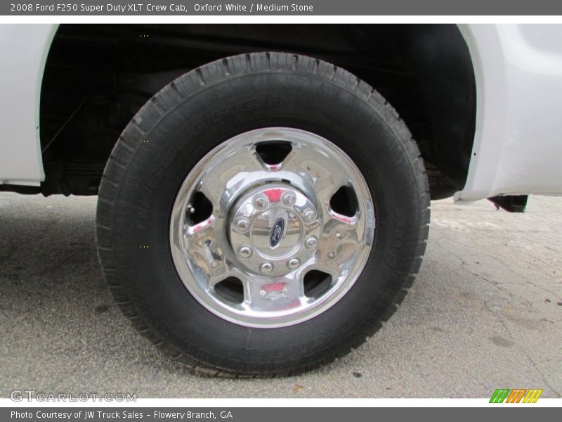 Oxford White / Medium Stone 2008 Ford F250 Super Duty XLT Crew Cab