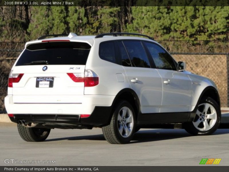 Alpine White / Black 2008 BMW X3 3.0si