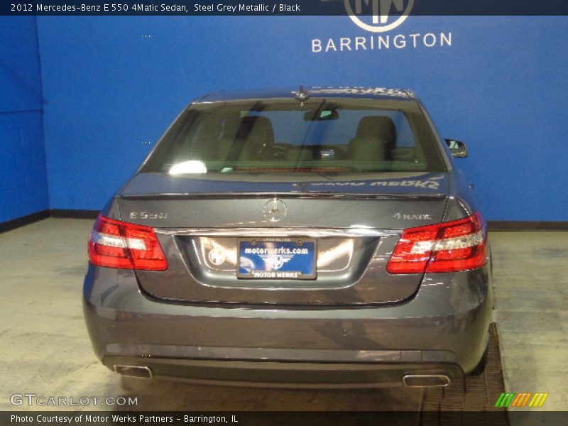 Steel Grey Metallic / Black 2012 Mercedes-Benz E 550 4Matic Sedan