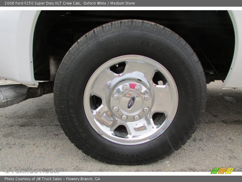 Oxford White / Medium Stone 2008 Ford F250 Super Duty XLT Crew Cab