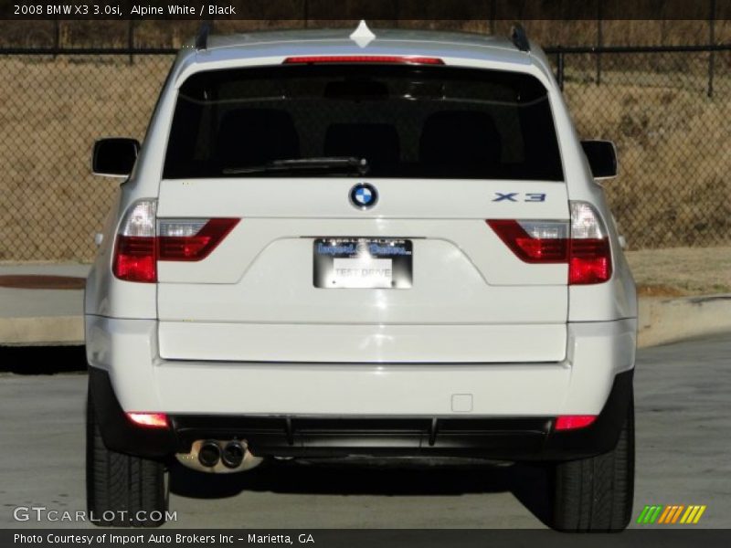 Alpine White / Black 2008 BMW X3 3.0si