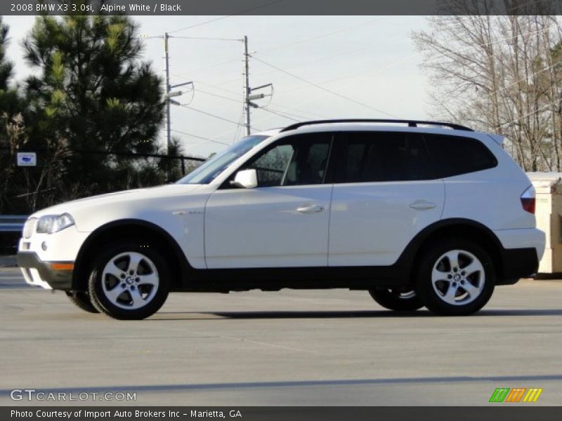 Alpine White / Black 2008 BMW X3 3.0si