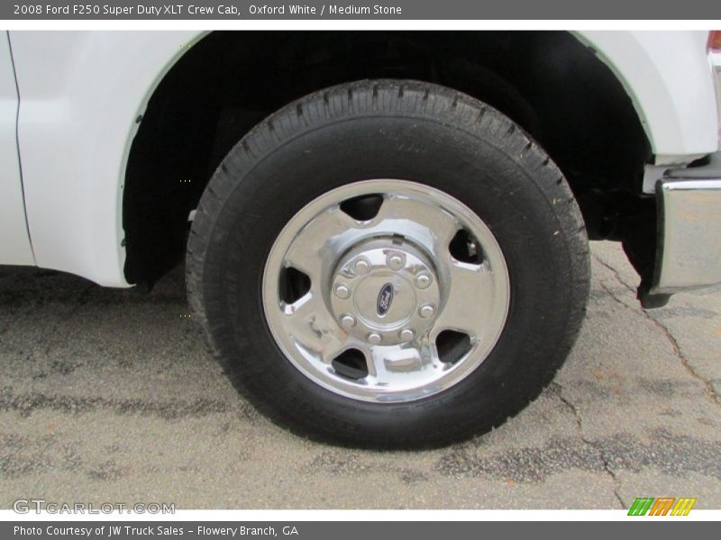 Oxford White / Medium Stone 2008 Ford F250 Super Duty XLT Crew Cab