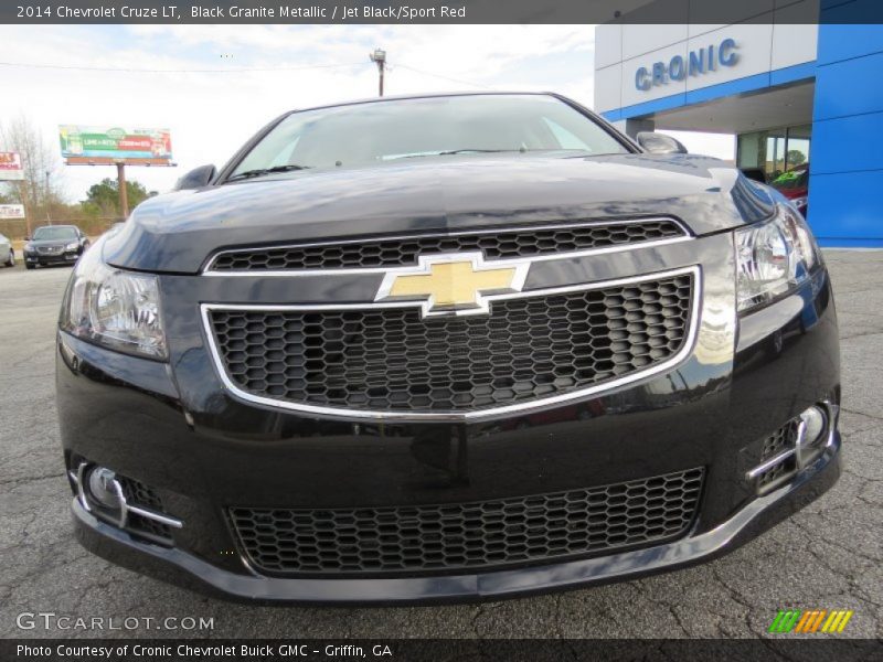 Black Granite Metallic / Jet Black/Sport Red 2014 Chevrolet Cruze LT