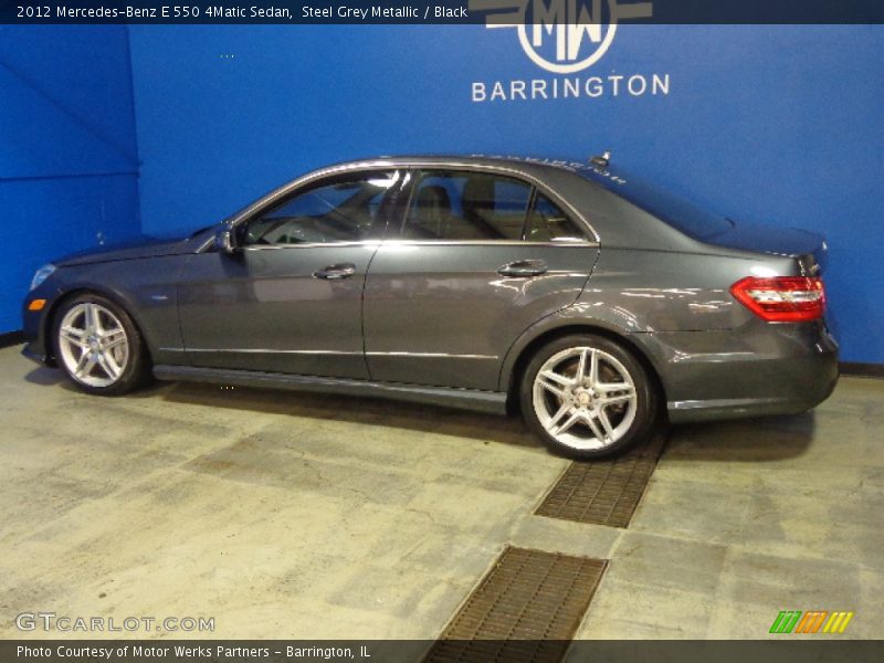 Steel Grey Metallic / Black 2012 Mercedes-Benz E 550 4Matic Sedan