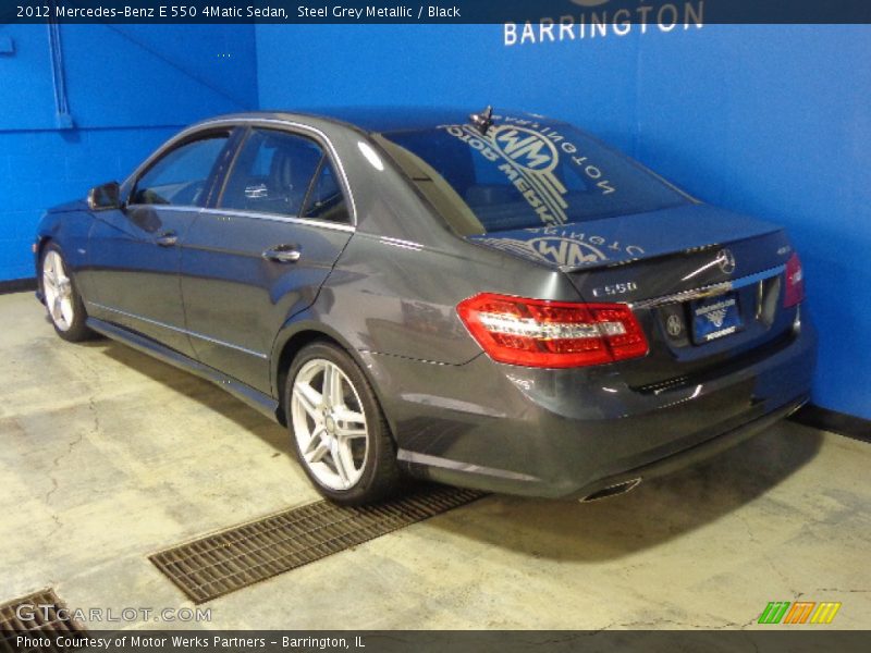 Steel Grey Metallic / Black 2012 Mercedes-Benz E 550 4Matic Sedan