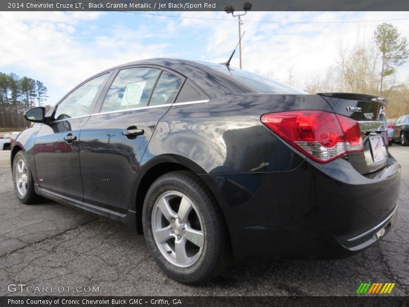 Black Granite Metallic / Jet Black/Sport Red 2014 Chevrolet Cruze LT