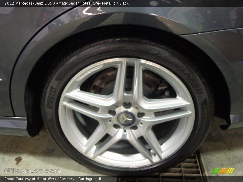 Steel Grey Metallic / Black 2012 Mercedes-Benz E 550 4Matic Sedan