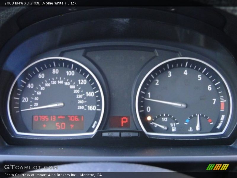 Alpine White / Black 2008 BMW X3 3.0si