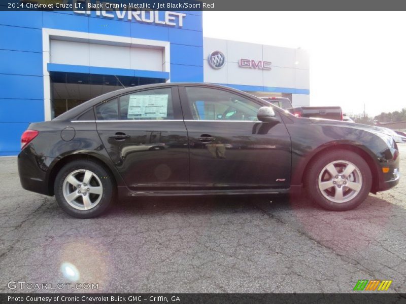 Black Granite Metallic / Jet Black/Sport Red 2014 Chevrolet Cruze LT