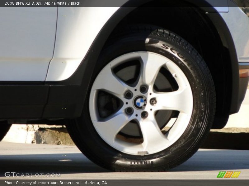 Alpine White / Black 2008 BMW X3 3.0si