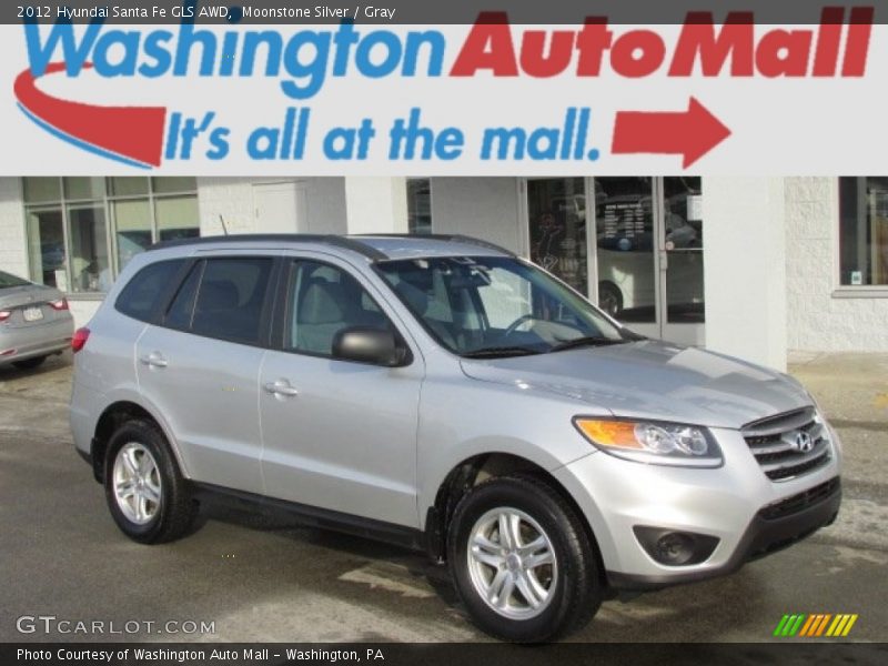 Moonstone Silver / Gray 2012 Hyundai Santa Fe GLS AWD