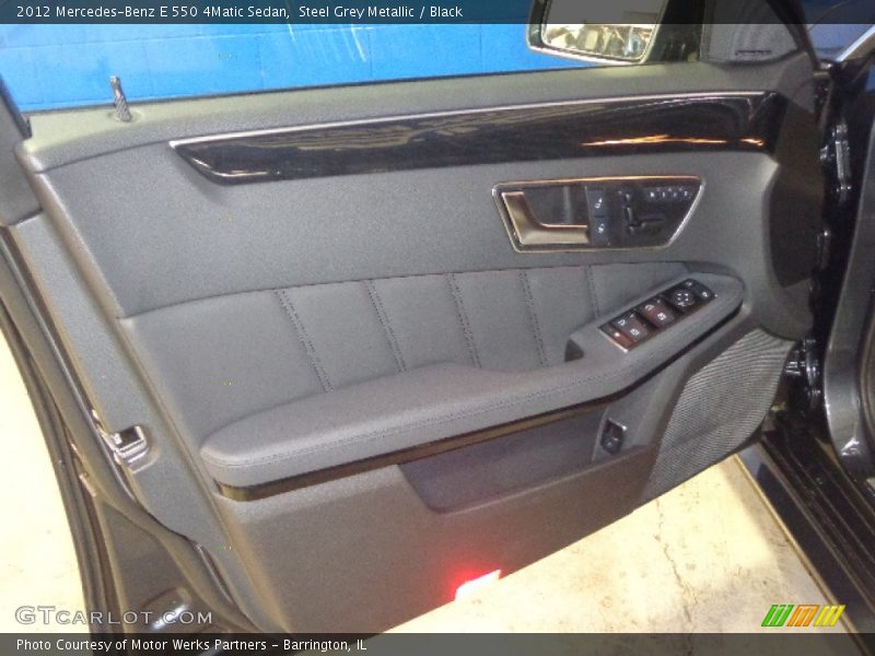 Steel Grey Metallic / Black 2012 Mercedes-Benz E 550 4Matic Sedan