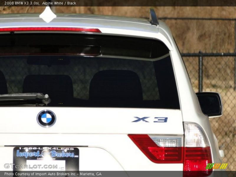 Alpine White / Black 2008 BMW X3 3.0si