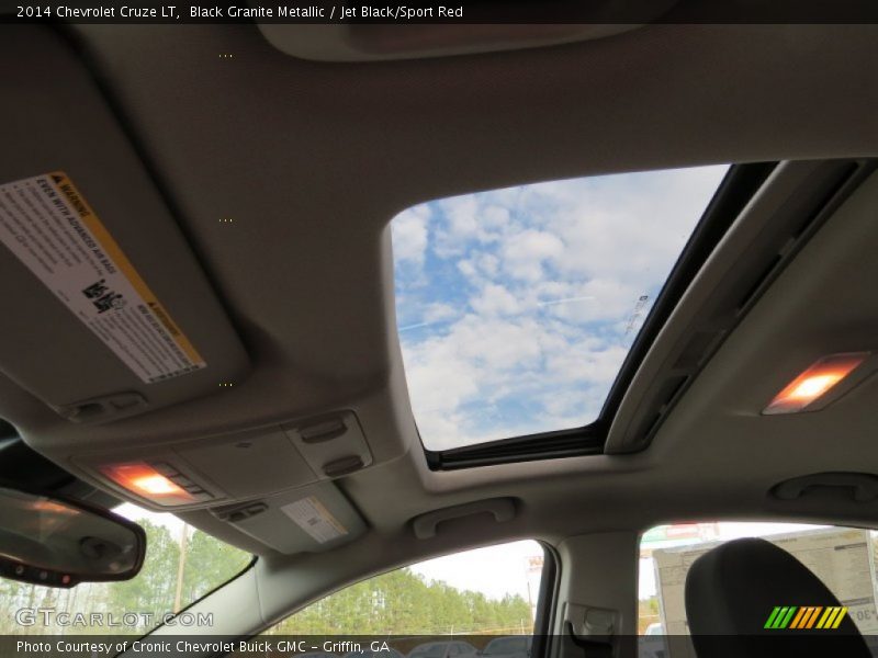 Black Granite Metallic / Jet Black/Sport Red 2014 Chevrolet Cruze LT