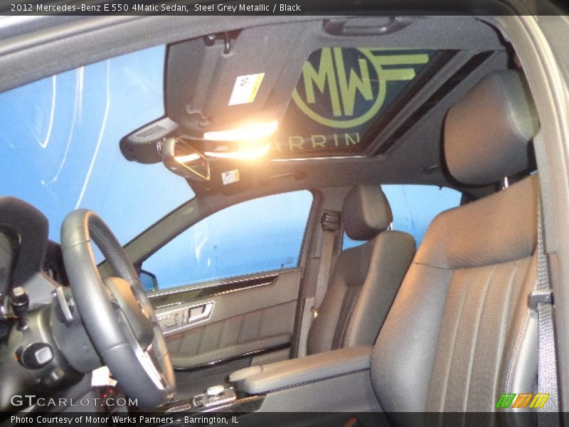 Steel Grey Metallic / Black 2012 Mercedes-Benz E 550 4Matic Sedan