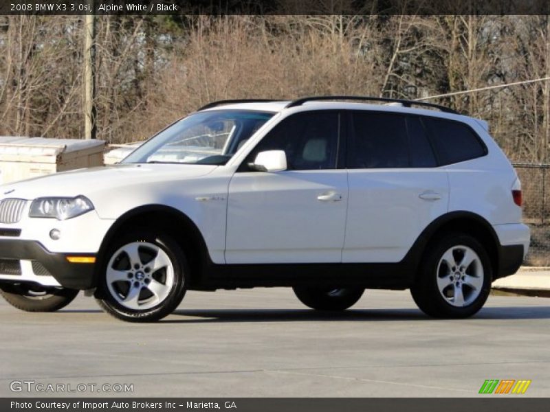 Alpine White / Black 2008 BMW X3 3.0si