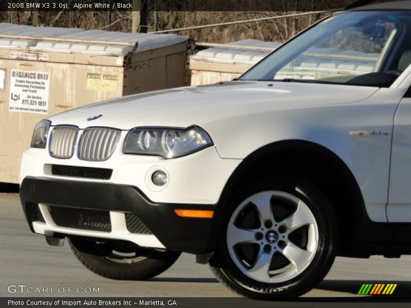 Alpine White / Black 2008 BMW X3 3.0si