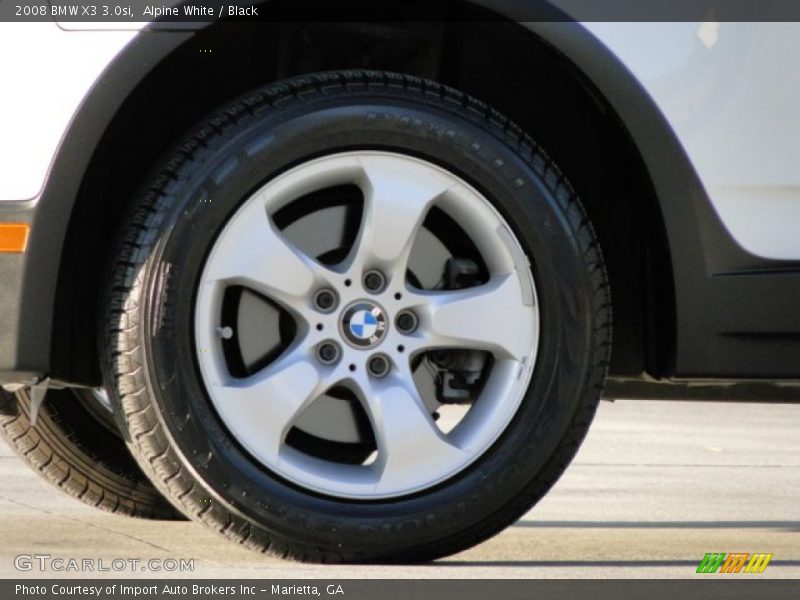 Alpine White / Black 2008 BMW X3 3.0si