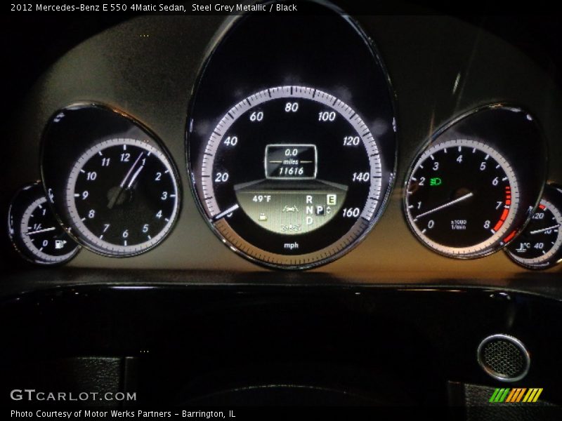 Steel Grey Metallic / Black 2012 Mercedes-Benz E 550 4Matic Sedan
