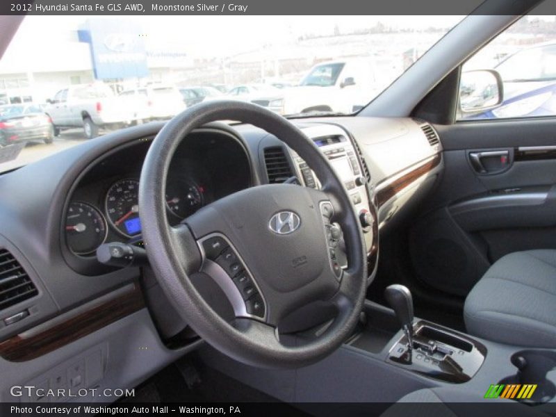 Moonstone Silver / Gray 2012 Hyundai Santa Fe GLS AWD