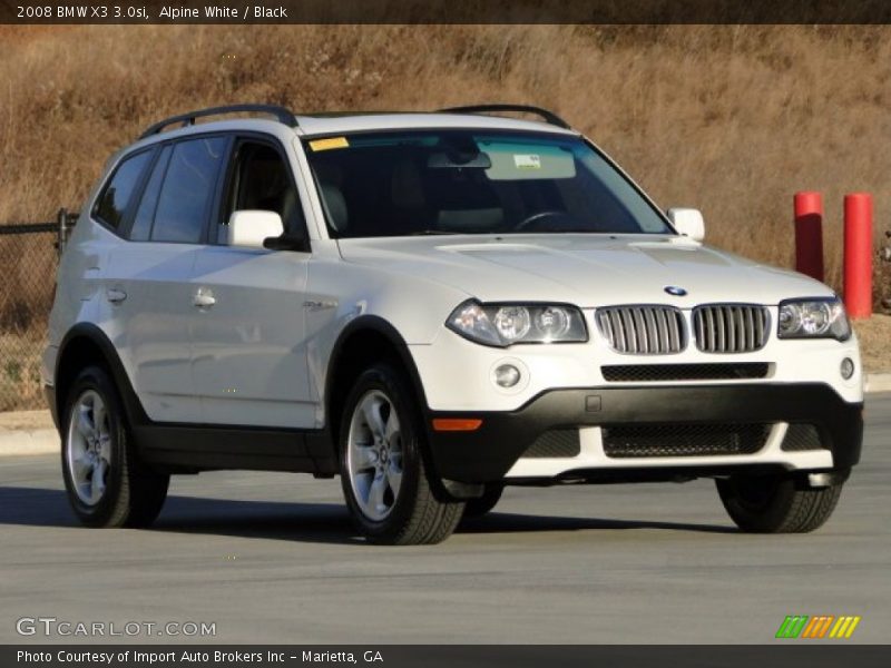 Alpine White / Black 2008 BMW X3 3.0si
