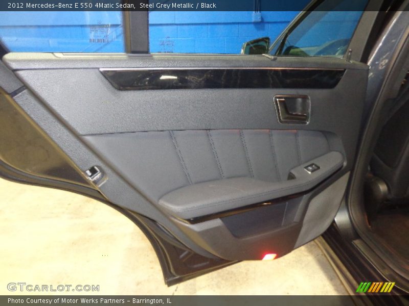 Steel Grey Metallic / Black 2012 Mercedes-Benz E 550 4Matic Sedan