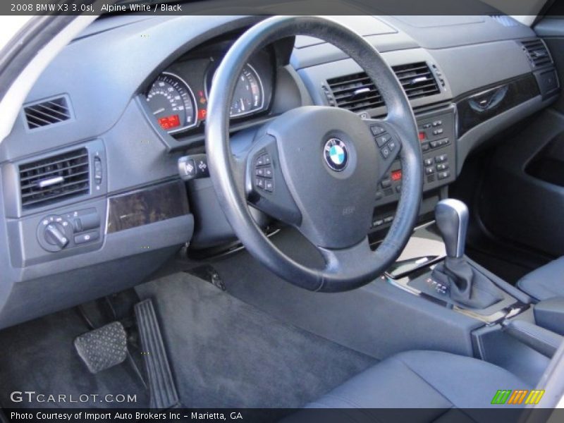 Alpine White / Black 2008 BMW X3 3.0si