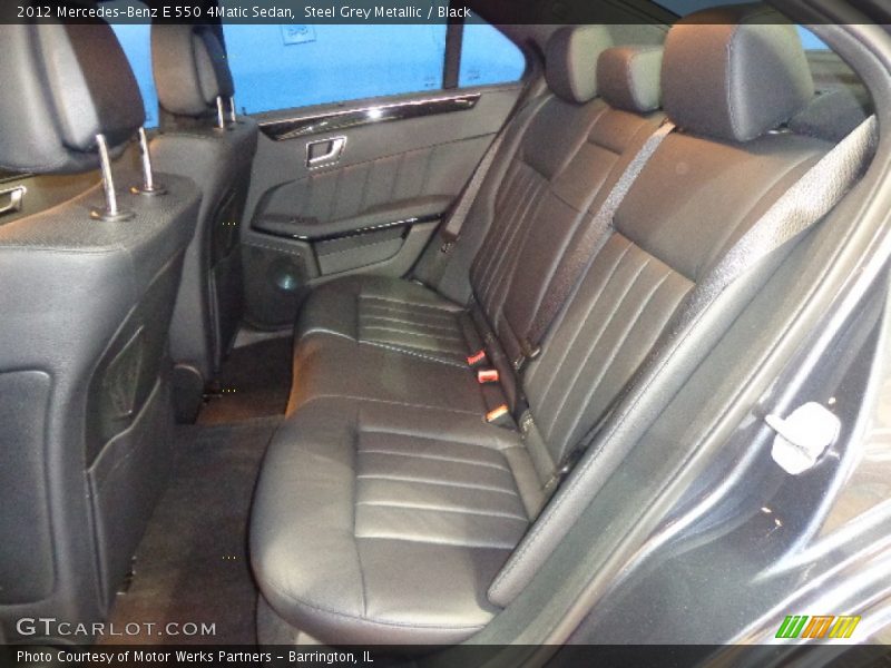 Steel Grey Metallic / Black 2012 Mercedes-Benz E 550 4Matic Sedan