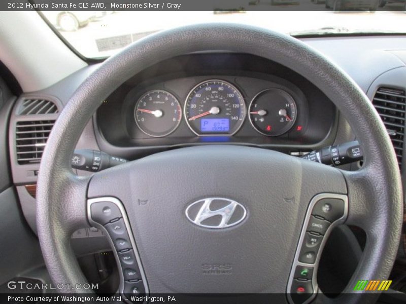 Moonstone Silver / Gray 2012 Hyundai Santa Fe GLS AWD
