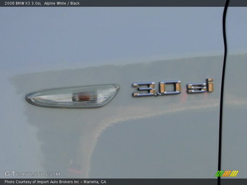 Alpine White / Black 2008 BMW X3 3.0si