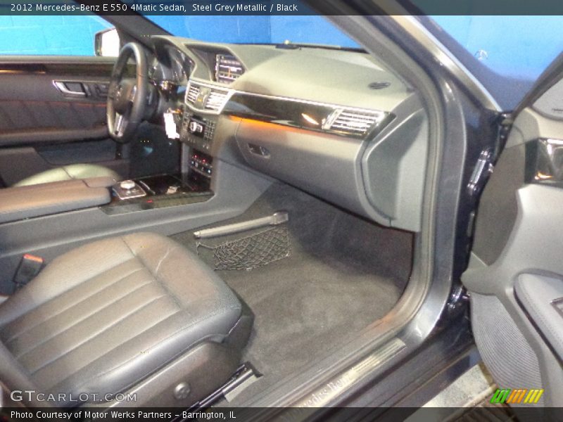 Steel Grey Metallic / Black 2012 Mercedes-Benz E 550 4Matic Sedan