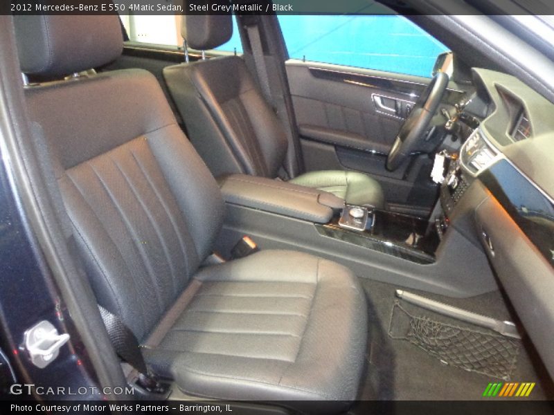 Steel Grey Metallic / Black 2012 Mercedes-Benz E 550 4Matic Sedan